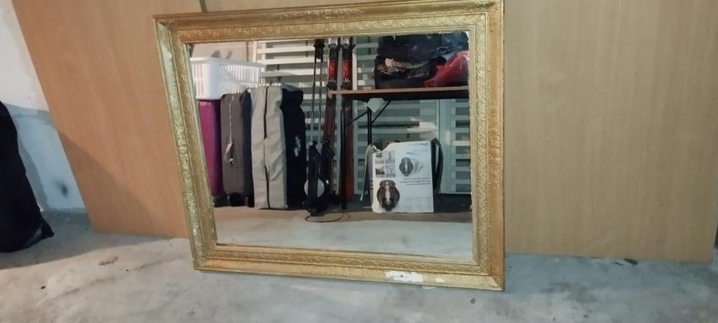 GRAND MIROIR DORÉ, Maison & Meubles, Accessoires pour la Maison | Miroirs, Enlèvement, Utilisé, 100 à 150 cm, Rectangulaire