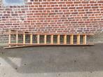 Houten schuifladder, Doe-het-zelf en Bouw, Ophalen, Zo goed als nieuw, Ladder, Opvouwbaar of Inschuifbaar