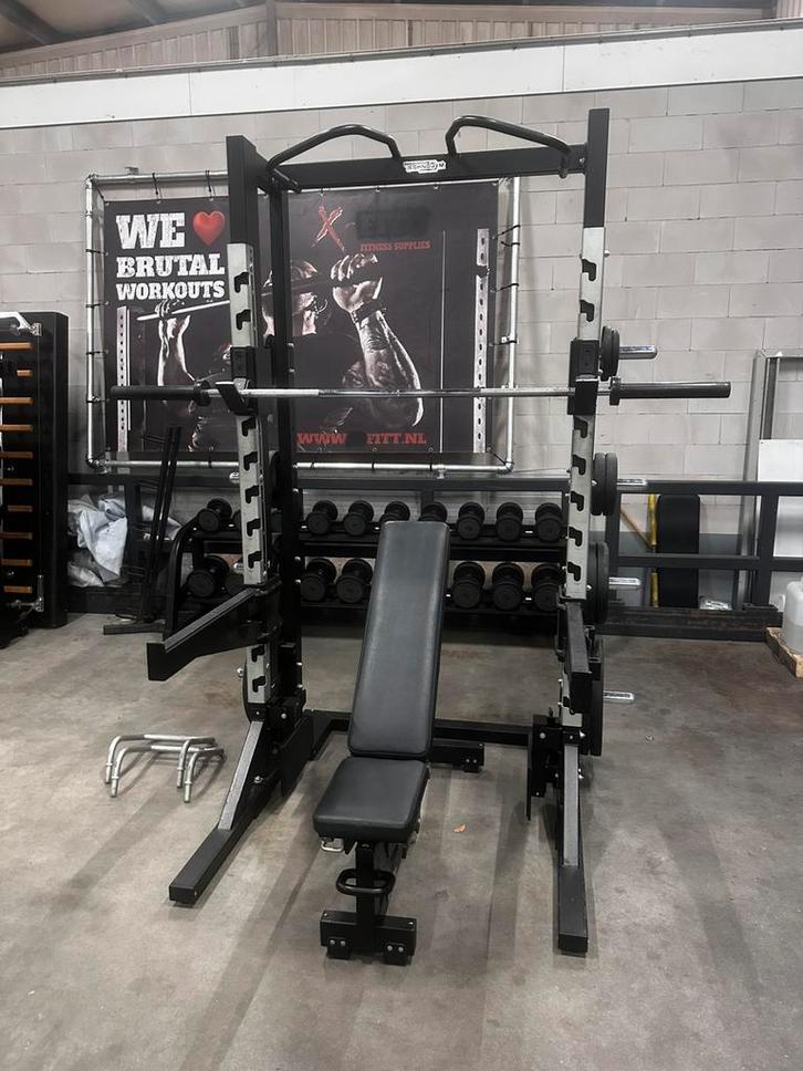 Technogym Pure Strength Halfrack,147,5kg Gewichten,Bankje, Sport en Fitness, Fitnessmaterialen, Gebruikt, Overige typen, Armen