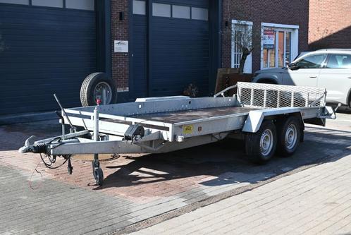 TE HUUR Aanhangwagen machines of autos dubbelasser 2680kg, Auto diversen, Aanhangers en Bagagewagens, Zo goed als nieuw, Ophalen