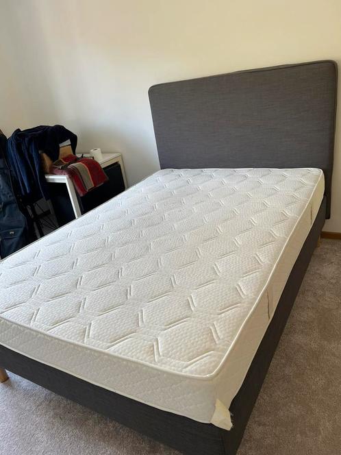 Boxspring bed 140 x 200 Dunvik + matras Dorsoline, Huis en Inrichting, Slaapkamer | Boxsprings, Zo goed als nieuw, 140 cm, 200 cm