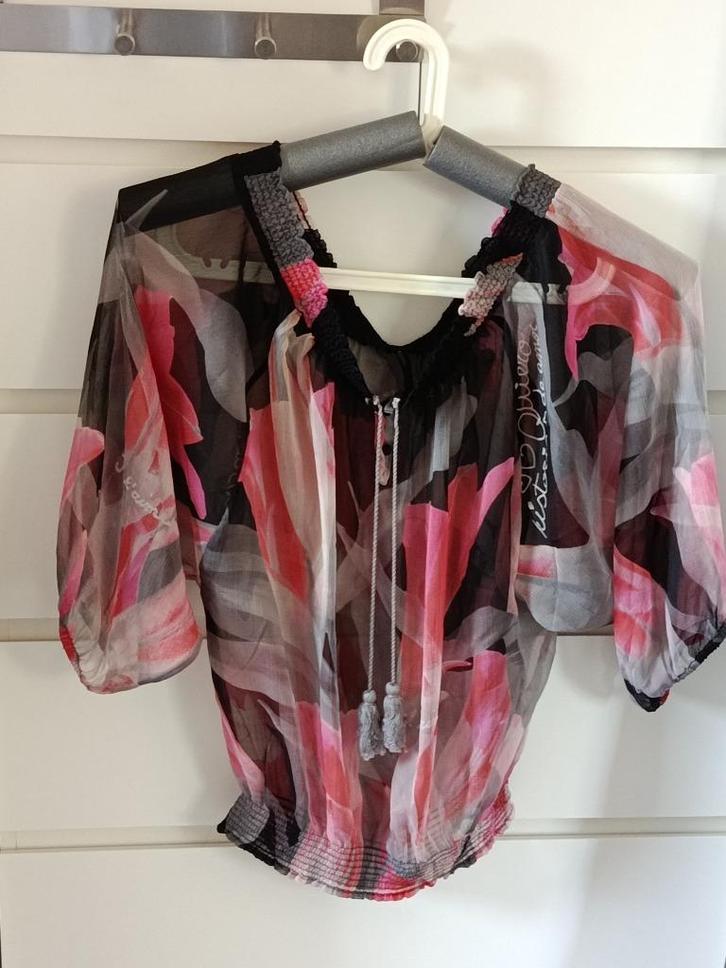 Blouse ample Desigual, Kleding | Dames, Blouses en Tunieken, Zo goed als nieuw, Maat 42/44 (L), Zwart, Ophalen of Verzenden