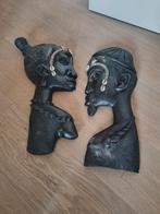 2 heel mooi versierde Afrikaanse maskers, Motoren, Ophalen of Verzenden