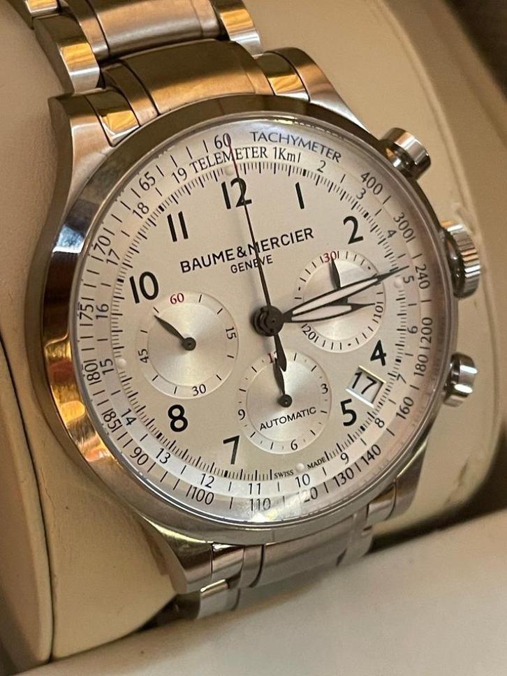 TOPPER Baume Mercier Capeland heren horloge 44mm automaat, Handtassen en Accessoires, Overige Accessoires, Zo goed als nieuw, Ophalen of Verzenden