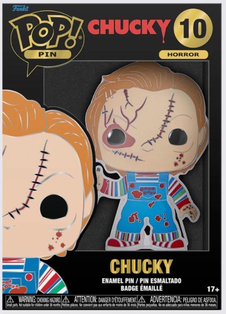 Funko Pop Large Enamel Pin Chucky / Chucky 10cm (10), Verzamelen, Poppetjes en Figuurtjes, Nieuw, Verzenden