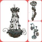 luminaire Art Nouveau. grappes raisins en verre colorées, Antiek en Kunst, Ophalen