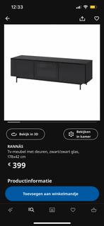 Tv-meubel met glazen deuren IKEA, Huis en Inrichting, Ophalen of Verzenden