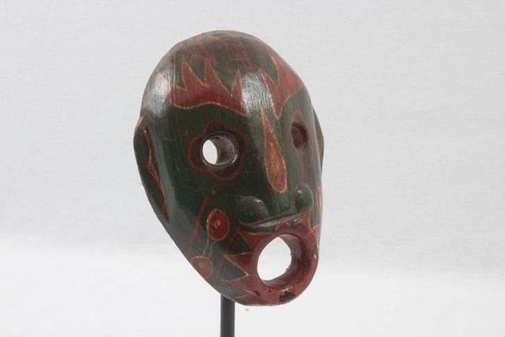 Masker - Traditioneel Guatemalteeks houten dansmasker, Antiek en Kunst, Kunst | Beelden en Houtsnijwerken, Ophalen of Verzenden