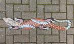 Gecko in hout, Aboriginal design, prachtige wanddecoratie, Huis en Inrichting, Woonaccessoires | Wanddecoraties, Ophalen of Verzenden