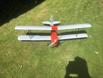 Rc tiger moth vliegtuig, Enlèvement, Comme neuf, Électro, RTF (Ready to Fly)
