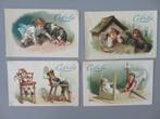 Chiens pour enfants Chromos Cibils Bouillon du XIXe siècle, Comme neuf, Avant 1940, Envoi, Gravure