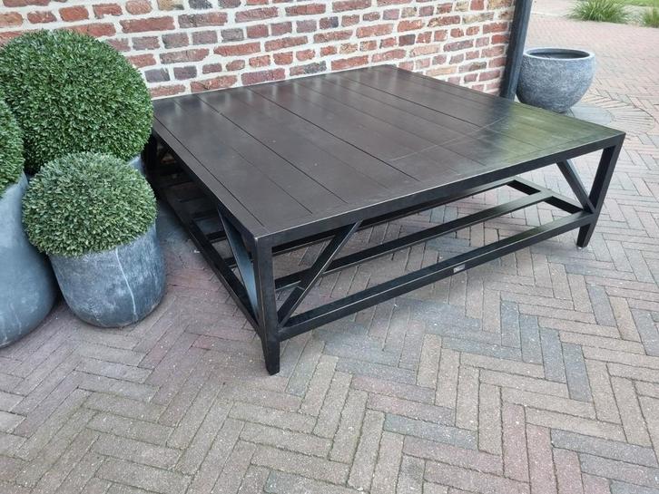 Massief houten salontafel flamant, Huis en Inrichting, Tafels | Salontafels, Zo goed als nieuw, Ophalen of Verzenden