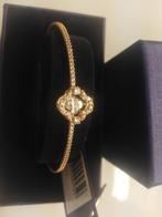 Swarovski armband goudkleurig met steentjes, Handtassen en Accessoires, Armbanden, Ophalen, Zo goed als nieuw, Staal