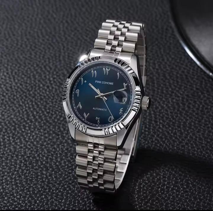 Horloge Mechanische Arabische cijfers, Handtassen en Accessoires, Horloges | Heren, Nieuw, Polshorloge, Overige merken, Staal