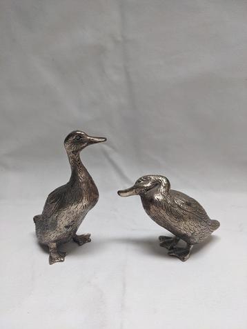Set de 2 canards décoratifs en métal (vintage) beschikbaar voor biedingen