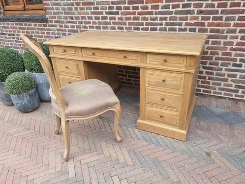 Massief eiken bureau GRATIS LEVERING, Huis en Inrichting, Bureaus, Bureau, Ophalen of Verzenden