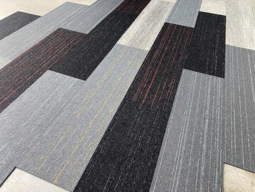 Budget microtuft tapijttegels in de mix 25x100cm, Doe-het-zelf en Bouw, Platen en Panelen, Nieuw, Overige materialen, Ophalen of Verzenden