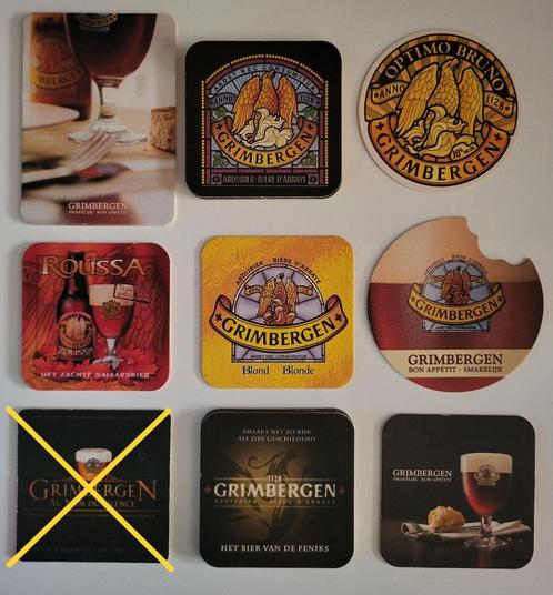 bierviltjes roussa grimbergen anno 1128 abdijbier viltjes, Verzamelen, Biermerken, Zo goed als nieuw, Viltje(s), Overige merken