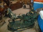 GROOT MOOI BEELD PAARD MET KOETS, Antiek en Kunst, Ophalen