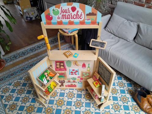 marktkraam in hout Vilac, Kinderen en Baby's, Speelgoed | Houten speelgoed, Gebruikt, Meubelstuk of Keukentje, Ophalen