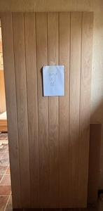 binnendeur met groeven, Doe-het-zelf en Bouw, Ophalen, Nieuw, Hout, Binnendeur