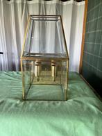 OUDE MUURLAMP MET GESLEPEN GLAS, Ophalen, Gebruikt, Glas