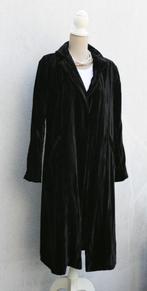 Prachtige lange fluwelen jas negen M, Kleding | Dames, Jassen | Winter, Maat 38/40 (M), Dolce Co, Zwart, Nieuw