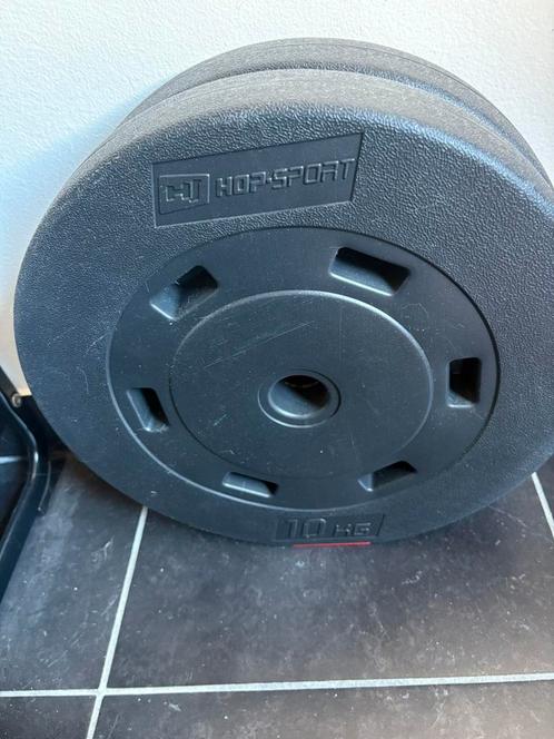 Halterstang en gewichten, Sport en Fitness, Fitnessmaterialen, Zo goed als nieuw, Halterset, Ophalen