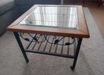 Vierkante salon-/bijzettafel, Huis en Inrichting, Tafels | Salontafels, Ophalen, Glas, 50 tot 100 cm, Vierkant