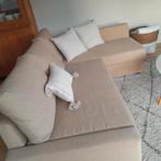 Zetel Ikea met slaapfunctie en opbergruimte beige, Huis en Inrichting, Slaapkamer | Slaapbanken, Ophalen, Zo goed als nieuw, Tweepersoons