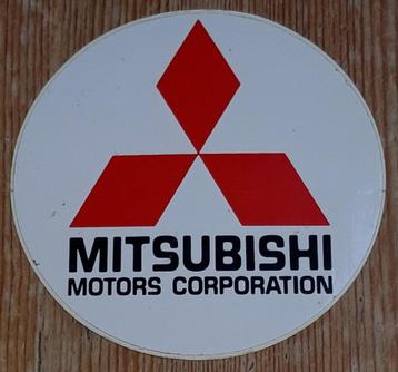 Vintage sticker Mitsubishi Motors retro autocollant