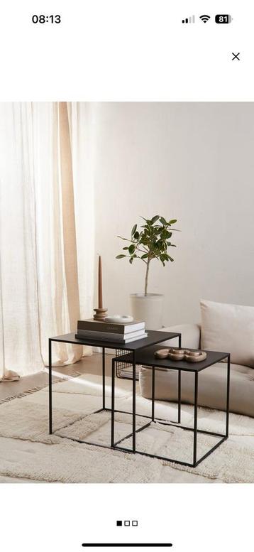 Set van 2 bijzettafels – strak en modern design beschikbaar voor biedingen