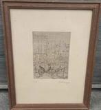 Eau forte épreuve d artiste signe Fernand verhaegen, Antiek en Kunst, Kunst | Etsen en Gravures, Ophalen of Verzenden