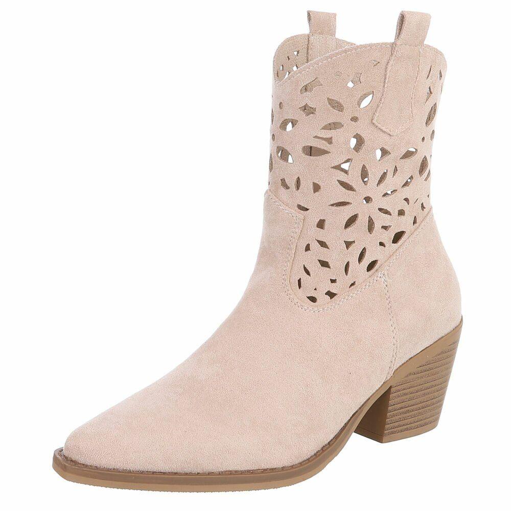 Dames cowboy western enkellaarzen beige 36 37 38 39 40 41, Ophalen of Verzenden, Nieuw, Beige, Lage of Enkellaarzen