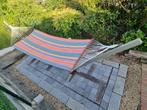 Hangmat 2 personen met nieuw houten onderstel, Tuin en Terras, Hangmatten, Ophalen, Zo goed als nieuw, Meerpersoons