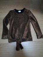 Prachtige bronzen glitter longsleeve Aiko m140, Comme neuf, Fille, Aiko, Chemise ou À manches longues