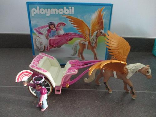 5143 Paymobil Pegasuspaard met Koets, Kinderen en Baby's, Speelgoed | Playmobil, Zo goed als nieuw, Complete set, Ophalen of Verzenden