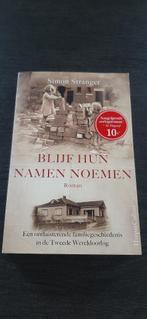 boek Blijf hun namen noemen van Simon Stranger, Ophalen of Verzenden, Gelezen, Simon Stranger
