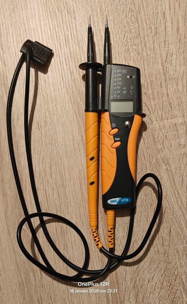Testeur de tension bipolaire HT8 avec écran LCD, orange, Bricolage & Construction, Instruments de mesure, Neuf, Multimètre, Enlèvement ou Envoi