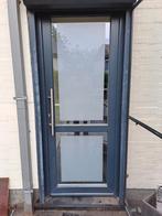 Voordeur dubbel glas veiligheidsloten vliegenraam rolluik, 80 tot 100 cm, Gebruikt, Glas, Buitendeur