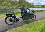 Dolly bakfiets, mat zwart/groen, Fietsen en Brommers, Fietsen | Bakfietsen, Zo goed als nieuw, 2 kinderen, Elektrisch, Ophalen