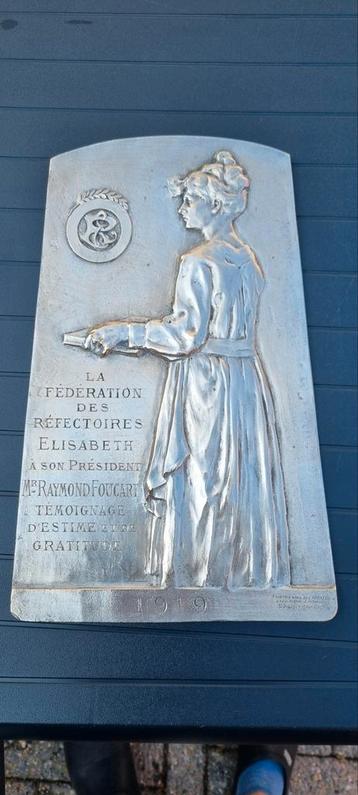 bronzen gedenkplaat - Raymond Foucart 1919 beschikbaar voor biedingen