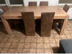 Eettafel met 6 stoelen, Ophalen, Zo goed als nieuw