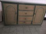 MEUBLE EN OSIER ET BOIS, Maison & Meubles, Enlèvement, Comme neuf, Autres essences de bois, Avec tablette(s)