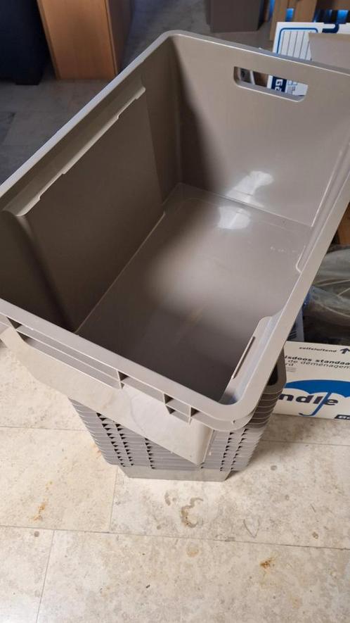 Plastiek bakken 50 l, Doe-het-zelf en Bouw, Kratten en Dozen, Zo goed als nieuw, Ophalen