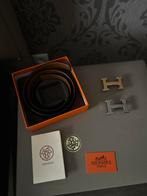 Hermès 32 mm reversible leather strap black/orange, Enlèvement ou Envoi, Comme neuf