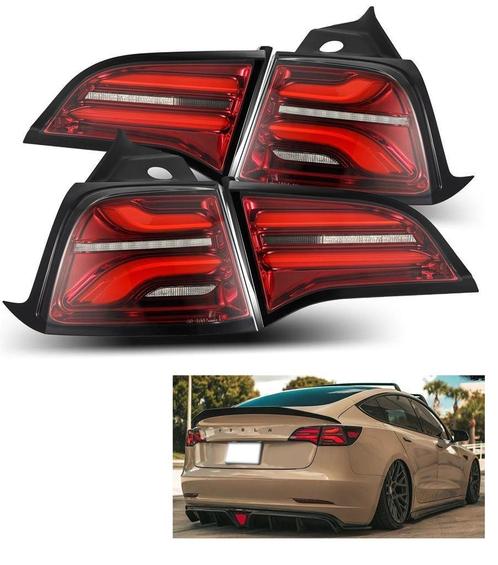 LED achterlichten rood smoke voor Tesla Model 3/ Model Y, Autos : Divers, Tuning & Styling, Envoi