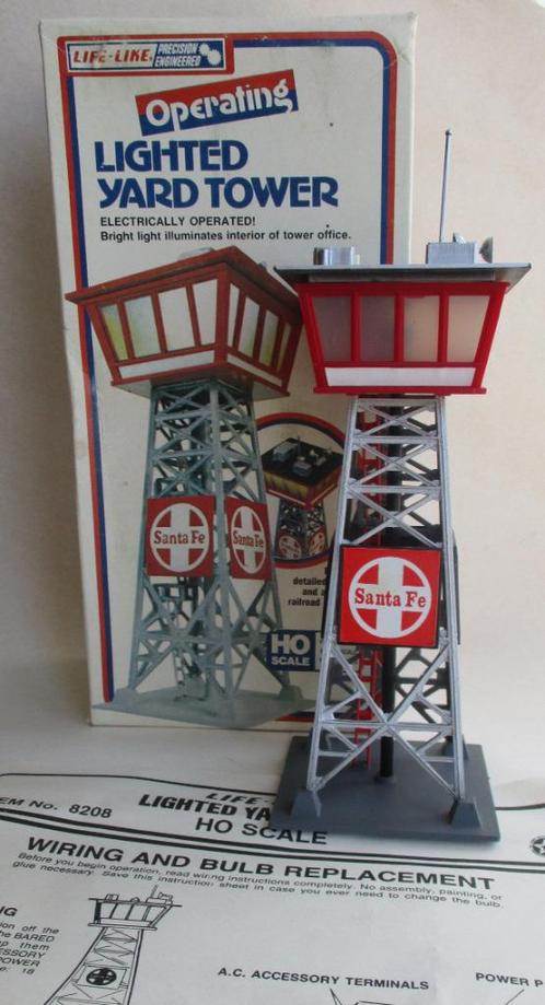 Verlichte Controle Uitkijk-Toren voor de Spoorwegen U.S.A.H0, Hobby en Vrije tijd, Modeltreinen | H0, Zo goed als nieuw, Brug, Tunnel of Gebouw