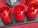 ** 3 bougies chauffe-plat rouges romantiques    *SOLDES -25%, Noir, Enlèvement, Neuf