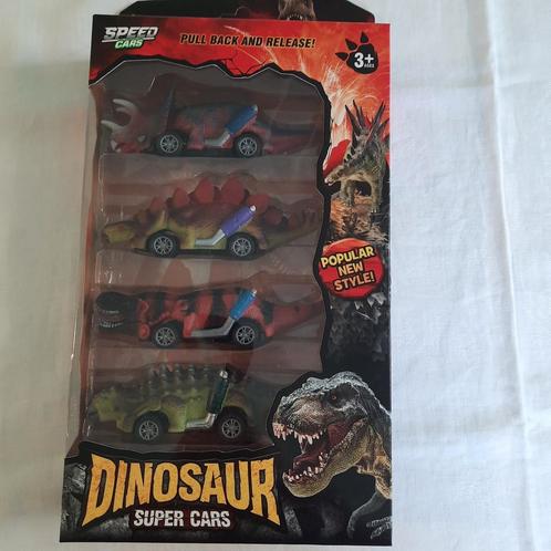 SET 4 VOITURES DINOSAURES PULL BACK *NOUVEAU*, Hobby & Loisirs créatifs, Voitures miniatures | 1:50, Neuf, Voiture, Autres marques